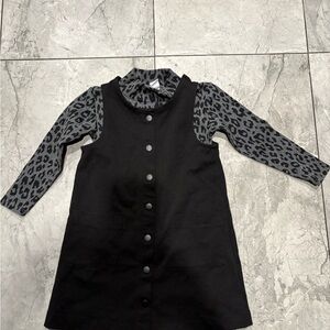 GAP Gray Leopard Print Toddler Dress 4T